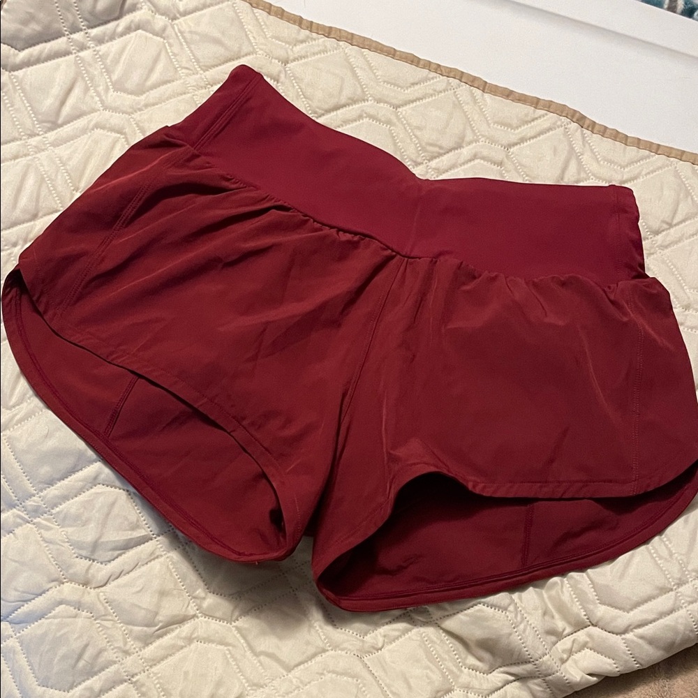 Women's Burgundy Athletic Shorts